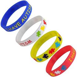 4 Pack - I Have Autism Childrens Bracelet (Child Size)