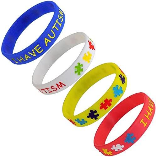 4 Pack - I Have Autism Childrens Bracelet (Child Size)