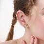 Crescent Moon Star/Ankh Stud Earrings, 18K Gold Plated Stainless Steel Earrings, Women Jewelry Gift