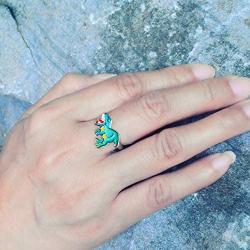 Fun Jewels Dinosaur Color Change Kids T-Rex Mood Ring Gift for Boys Girls Size Adjustable