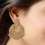 I Jewels 18K Gold Plated Traditional Handcrafted Chandbali Earrings Set with Maang Tikka Encased with Faux Kundan & Pearl for Women/Girls (TE2802FL) I Jewels 18K Gold Plated Traditional Handcrafted Chandbali Earrings Set with Maang Tikka Encased with Faux Kundan & Pearl for Women/Girls (TE2802FL)