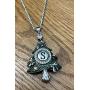 My Prime Gifts Snap Jewelry Christmas Tree Enamel Necklace Silver Plated Length 20'' fits 18-20mm Standard Ginger Style Charms My Prime Gifts