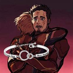 MAOFAED I Love You 3000 I Love You Tons Father Gift Comic Movie Inspired Gift Fan Gift Couple Keychain Gift for Father