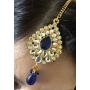 Dancing Girl Blue Indian Kundan Jewelry Set for Women Girls Bridal Necklace Indian Earrings