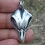 Crow Raven Skull Gothic Magic Spirit Bellatrix Lestrange Vintage Halloween Jewelry Wiccan Wicca Pagan Magic Wizard Mens Pendant Necklace Protection Amulet Wealth Money Charm Safe Travel Talisman