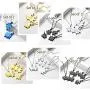U7 Free Engraving Puzzle Necklace Set of 2/3/4/5/6/7/8 Piece Pendant with Rolo Cable Chain 22'' Personalized BFF/Family/Team Member/Classmates Names Jewelry Sets