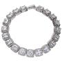 Fantex 18K White Gold Plated Tennis Link Bracelet, Iced Out Sparkling CZ Diamond Hip Hop Tennis Chain Jewelry for Men & Women