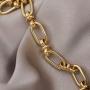 N/H Rectangle Link Bracelets for Women Gold Handmade Geometric Paperclip Classic Chain  Bracelet for Women Jewelry Gift