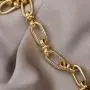 N/H Rectangle Link Bracelets for Women Gold Handmade Geometric Paperclip Classic Chain  Bracelet for Women Jewelry Gift