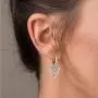 Ursteel Necklace and Earring Sets for Women, 14K Gold Plated Cubic Zirconia Butterfly Triangle Circle Evil Eye Necklace Earring Jewelry Set for Women