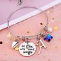 IEFWELL Butterfly Gifts for Women Bracelets, Stainless Steel Butterfly Bracelets for Women 26 Letters Initial Charm Bracelet Butterfly Gifts for Women Butterfly Jewelry