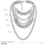 BVROSKI Chains Necklace for Eboy Egirl Men Male Emo Goth Women Teen Girls Boys,2 & 3 Layered Pendants Necklaces Set,Stainless Steel Jewelry Pack for Pants Punk Play