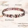 Copper Bracelet for Women Magnetic Arthritis Therapy Bracelets for Pain Crystal Link Chain Charm Jewelry Gift 3500 Gauss Magnets with Adjust Tool Copper Bracelet for Women Magnetic Arthritis Therapy Bracelets for Pain Crystal Link Chain Charm Jewelry Gift 3500 Gauss Magnets with Adjust Tool