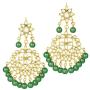 Aheli Faux Kundan Necklace Earrings Maang Tikka Set Indian Ethnic Wedding Fashion Jewelry Set for Women