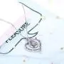 Sterling Silver Grandma Mom Daughter Forever Love Heart Necklace Engraved Jewelry Birthday Gifts for Family