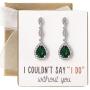 A+O Bridesmaid Jewelry Gift, Emerald Green Jewelry