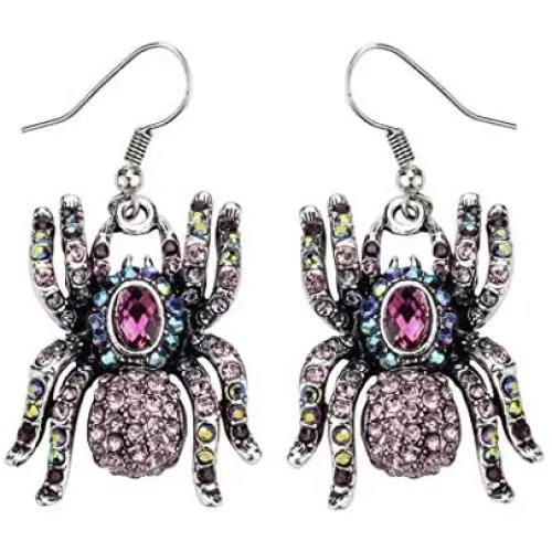 Szxc Womens Spider dangle Earrings - Lead & nickle Free - 2 Inch Long - Halloween Costume Accessories Jewelry Gifts for Women Teen Girls Szxc Womens Spider dangle Earrings - Lead & nickle Free - 2 Inch Long - Halloween Costume Accessories Jewelry Gifts for Women Teen Girls