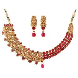 Aheli Necklace Earrings Set Indian Wedding Traditional Ethnic Fashion Jewelry for Women