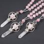 rockcloud Merkaba Star Stone Pendant Necklace Hematite Beads Energy Chakra Reiki Crystal Healing