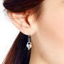 Romantic Key to My Heart .925 Sterling Silver Dangle Earrings
