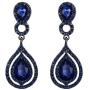 BriLove Womens Wedding Bridal Crystal Teardrop Infinity Chandelier Dangle Earrings