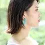 Statement Raffia Earrings Hoop Geometric Beaded Handmade Colorful Bohemian Dangle Earrings for Women Girls Statement Raffia Earrings Hoop Geometric Beaded Handmade Colorful Bohemian Dangle Earrings for Women Girls