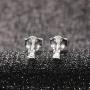 Sllaiss 6 Pairs 925 Sterling Silver Tiny CZ Stud Earrings for Women Men Round Cut CZ Earrings Set Hypoallergenic Cartilage Cubic Zirconia Piercing Jewelry