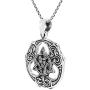 AeraVida Intricately Stylized Trinity Knot or Triquetra .925 Sterling Silver Pendant Necklace