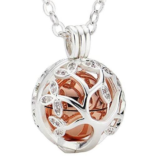 Urn Necklaces for Ashes Pendant and Chain in Hypoallergenic 925 Sterling Silver and Cubic Zirconia Memorial