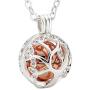Urn Necklaces for Ashes Pendant and Chain in Hypoallergenic 925 Sterling Silver and Cubic Zirconia Memorial