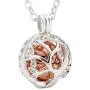 Urn Necklaces for Ashes Pendant and Chain in Hypoallergenic 925 Sterling Silver and Cubic Zirconia Memorial