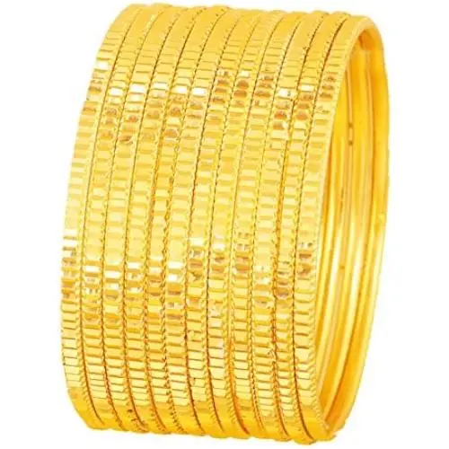 Touchstone New Indian Bollywood Fine Cut Channel Work Thin Designer Bangle Bracelets. Set of 12. in Antique Gold Tone for Women. Touchstone New Indian Bollywood Fine Cut Channel Work Thin Designer Bangle Bracelets. Set of 12. in Antique Gold Tone for Women.