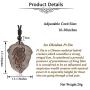 Jovivi Hand Carved Natural Ice Obsidian Healing Crystals Necklace for Men Feng Shui Wealth Pi Xiu Leaf Amulet Charm Gemstone Beads Pendant Protection Jewelry Adjustable Cord