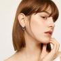 925 Sterling Silver Round Loops Earrings for Women, Hypoallergenic Twisted Hoops Earrings for Sensitive Ears, Mother Day Jewelry Gift for Women Girlfriend Daughter with Gift Box