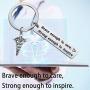 Nurse Gift, Nurse Keychain, Appreciation Gift for Doctor Nurse Graduation Gift Nursing Keyring with Caduceus Symbol Charm Medical Staff Jewelry Gift for Her