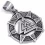 Elfasio Viking Necklace for Men Valknut Odins Norse Warrior Stainless Steel Pendant Chain Jewelry, Length 18-30 inch