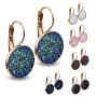 Druzy Earrings Set of 6 – Colorful Crystal Earrings – Fashionable Dangle Earrings for Women – Ideal Anniversary, Birthday, Valentine’s Day, Mothers Day, Nurses Week, Graduation, Wedding Earrings –Lever Back Closure – Lightweight and Comfortable