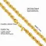 LIFETIME JEWELRY 7mm Rope Chain Necklace 24k Real Gold Plated for Men and Women