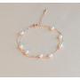 Crystalline Azuria Multi Strand Pearl Bracelet Set Pendant Necklace 18'' Dangle Earrings with Swarovski Crystal Simulated White Pearls Bracelet for Women 8'' 18K Gold Plated