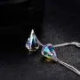 AOBOCO 925 Sterling Silver Drop Dangle Earrings with Aurora Borealis Teardrop Crystals AOBOCO 925 Sterling Silver Drop Dangle Earrings with Aurora Borealis Teardrop Crystals