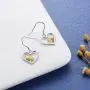 Sunflower Sunshine Silver Drop Earrings - 925 Sterling Silver Heart You are My Sunshine Daisy Blessing Sun Flower Dangle Earrings Jewelry Gifts for Women Girl Friend Wife Daughter