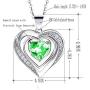 Hantaostyle Crystal Love Heart Pendant Necklaces for Women Mothers Day Birthstone Jewelry Gifts for girls Party/Birthday/Anniversary Day