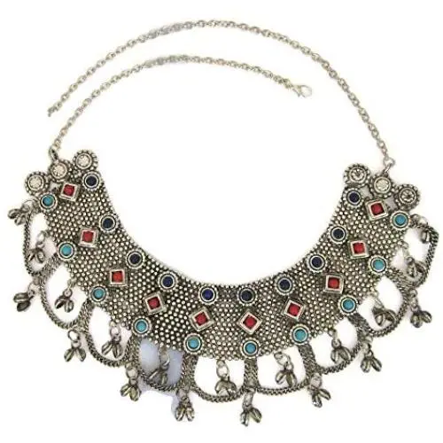 Statement Necklace Choker Bohemian Vintage Boho Retro Festival Womens Fashion Jewelry Statement Necklace Choker Bohemian Vintage Boho Retro Festival Womens Fashion Jewelry