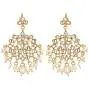 Jwellmart Womens Diva Collection White Kundan Stone Faux Pearl Rani Haar Necklace Earrings Set Jwellmart Womens Diva Collection White Kundan Stone Faux Pearl Rani Haar Necklace Earrings Set