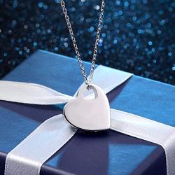 Jinlou Loved Ones Urn Pendant Necklace 925 Sterling Silver Keepsake Memorial Heart Cremation Jewelry for Women (Hold Heart urn Necklace)