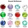 12 Month 24PCS Crystal Glass Zircon Round 5MM Birthstones Floating Charms for Living Memory Locket Pendant Necklace Bracelets 12 Month 24PCS Crystal Glass Zircon Round 5MM Birthstones Floating Charms for Living Memory Locket Pendant Necklace Bracelets