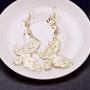 Bohemian Gold Butterfly Dangle Drop Earrings for Women Girls Fashion Hollow Big Size Earrings Jewelry