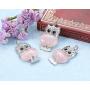 Top Plaza Owl Necklaces Rose Quartz Healing Crystal Stone Pendant Necklace Reiki Spiritual Energy Gemstone Quartz Jewelry Owl Gift for Women Girls