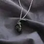HAQUIL Skull Necklace - Metal Alloy, Half Broken Skull Pendant - Cable Chain, 19.7''