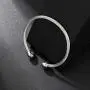 FOOM Elastic Adjustable Cable Bracelet for Men Women Twisted Stainless Steel Cuff Bangle with Magnetic Two Tone Gift Fashion Jewelry Plated Polished Gift FOOM Elastic Adjustable Cable Bracelet for Men Women Twisted Stainless Steel Cuff Bangle with Magnetic Two Tone Gift Fashion Jewelry Plated Polished Gift